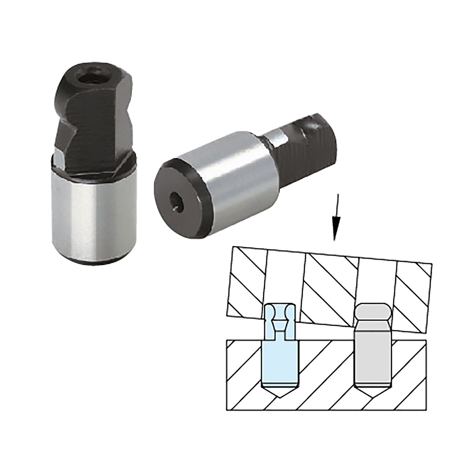 Pin Block Dig Daitle DIAMOND LOCATING PINS BJ792 - Steel-Smith