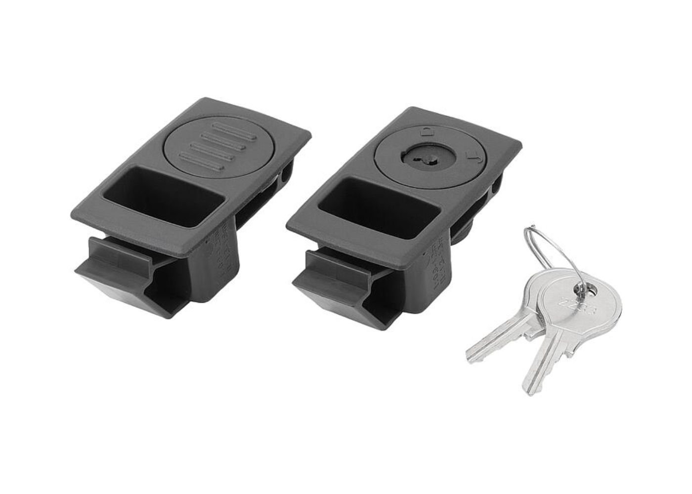 K2011 Snap locks, plastic with recessed grip, snap-in