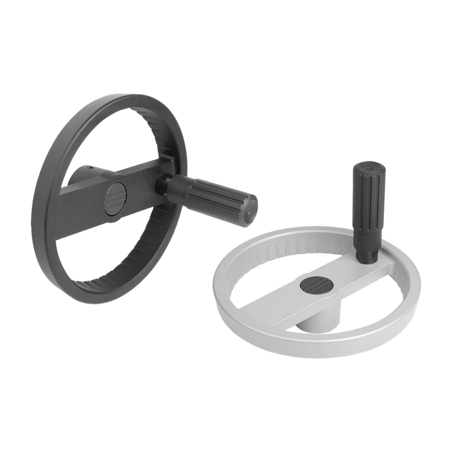 Keystone Handwheel K1524 2-spoke handwheels, aluminium with revolving cylinder grip ...