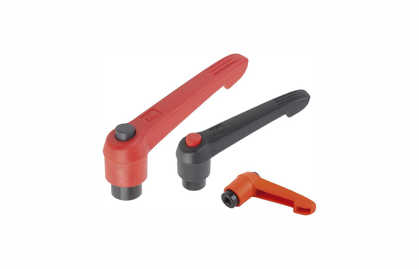 K0269 Clamping levers with push button, internal thread