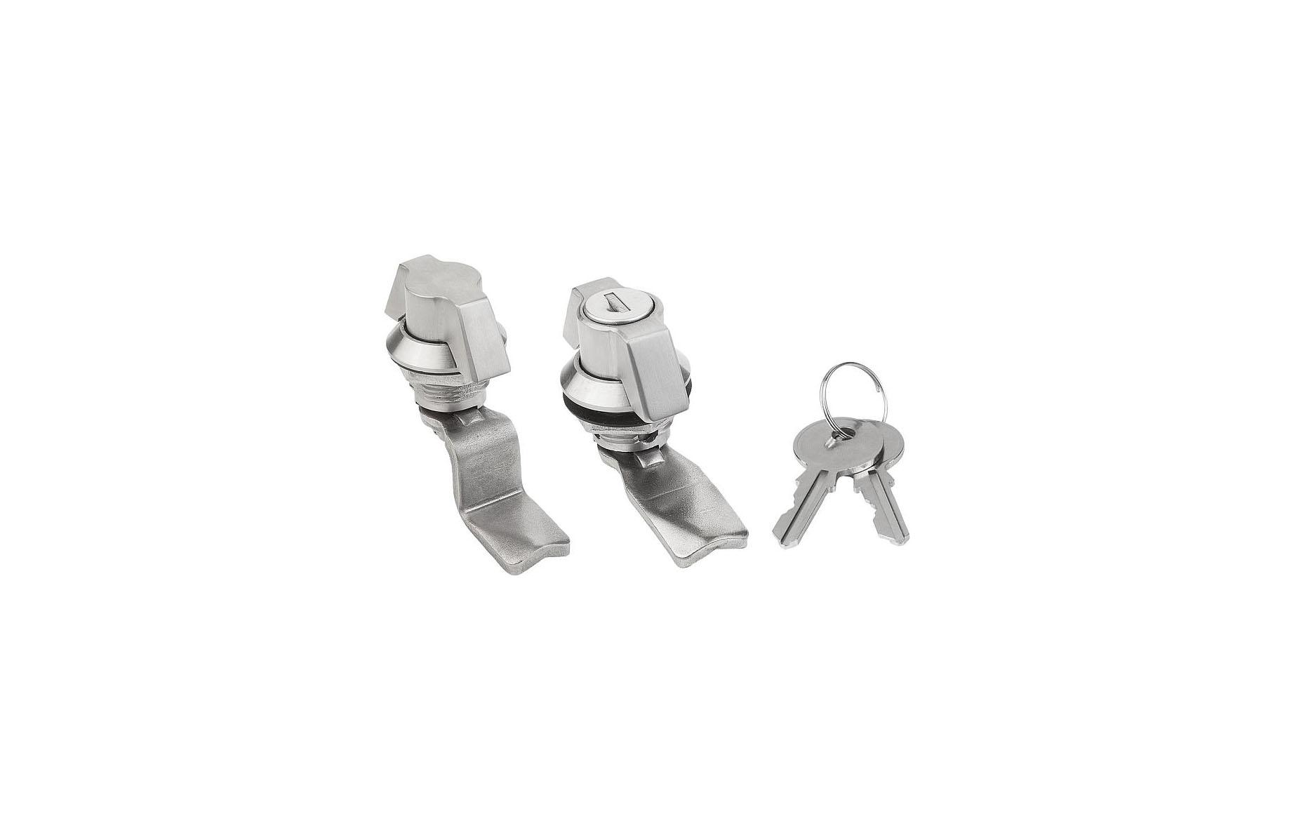 K1108 Quarter-turn locks, stainless steel with wing grip