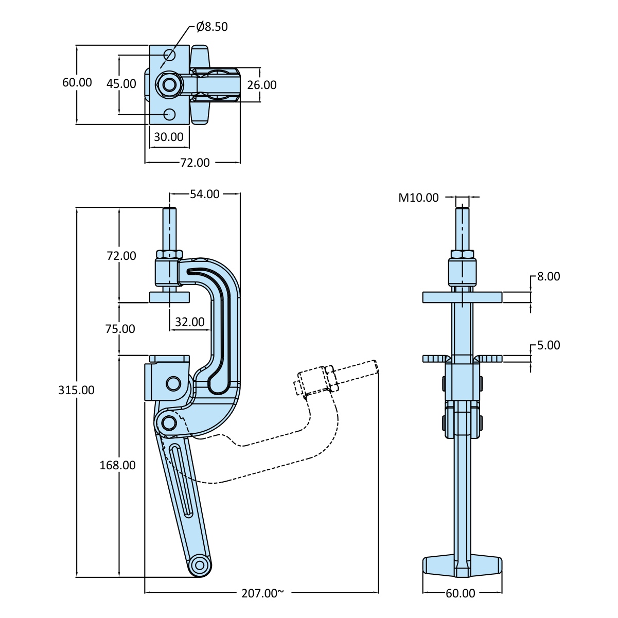 c clamp drawing - Steelsmith